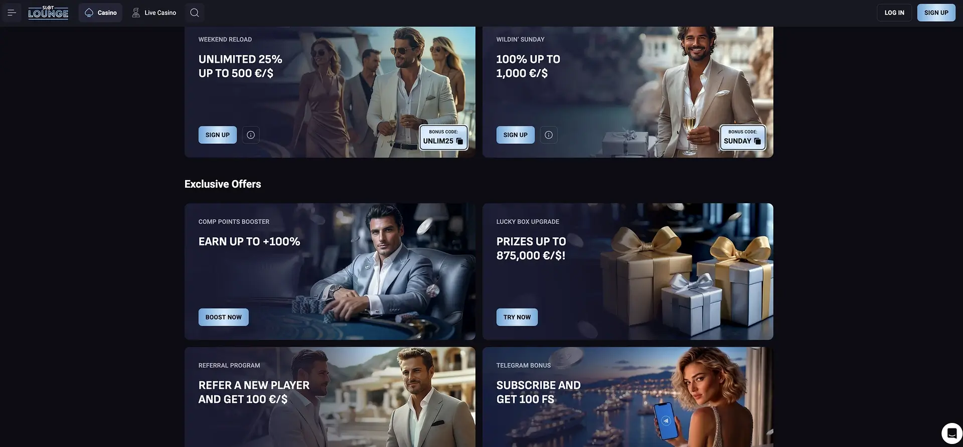 Slotlounge exclusive offers