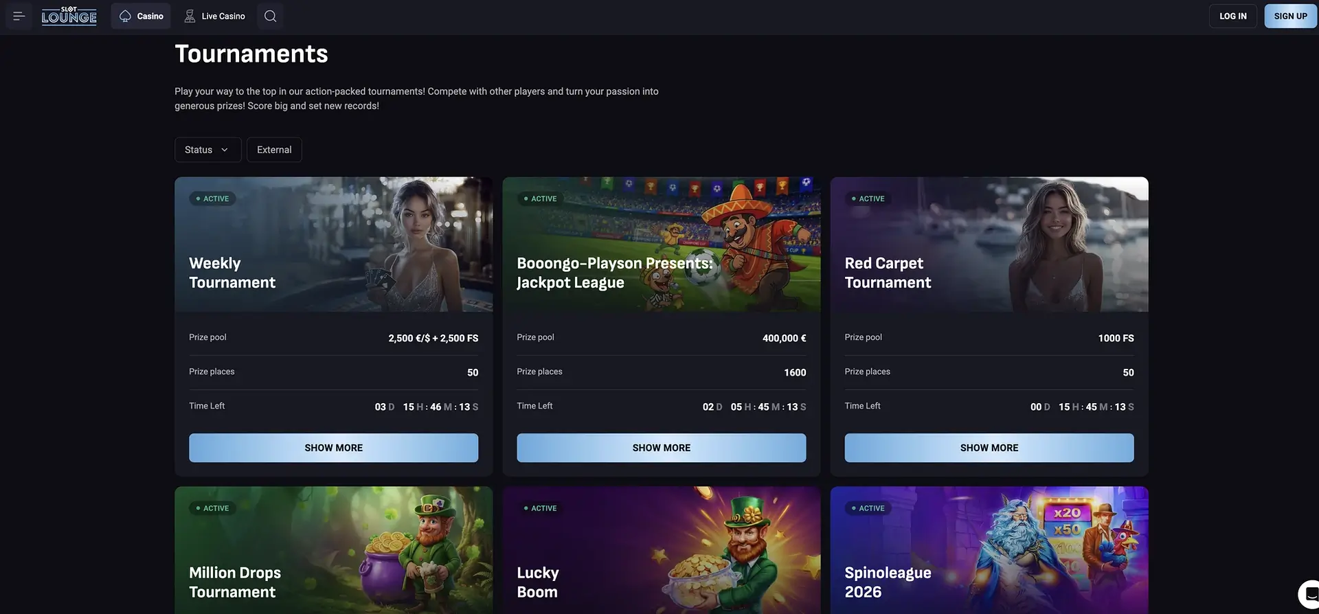 Slotlounge casino tournaments