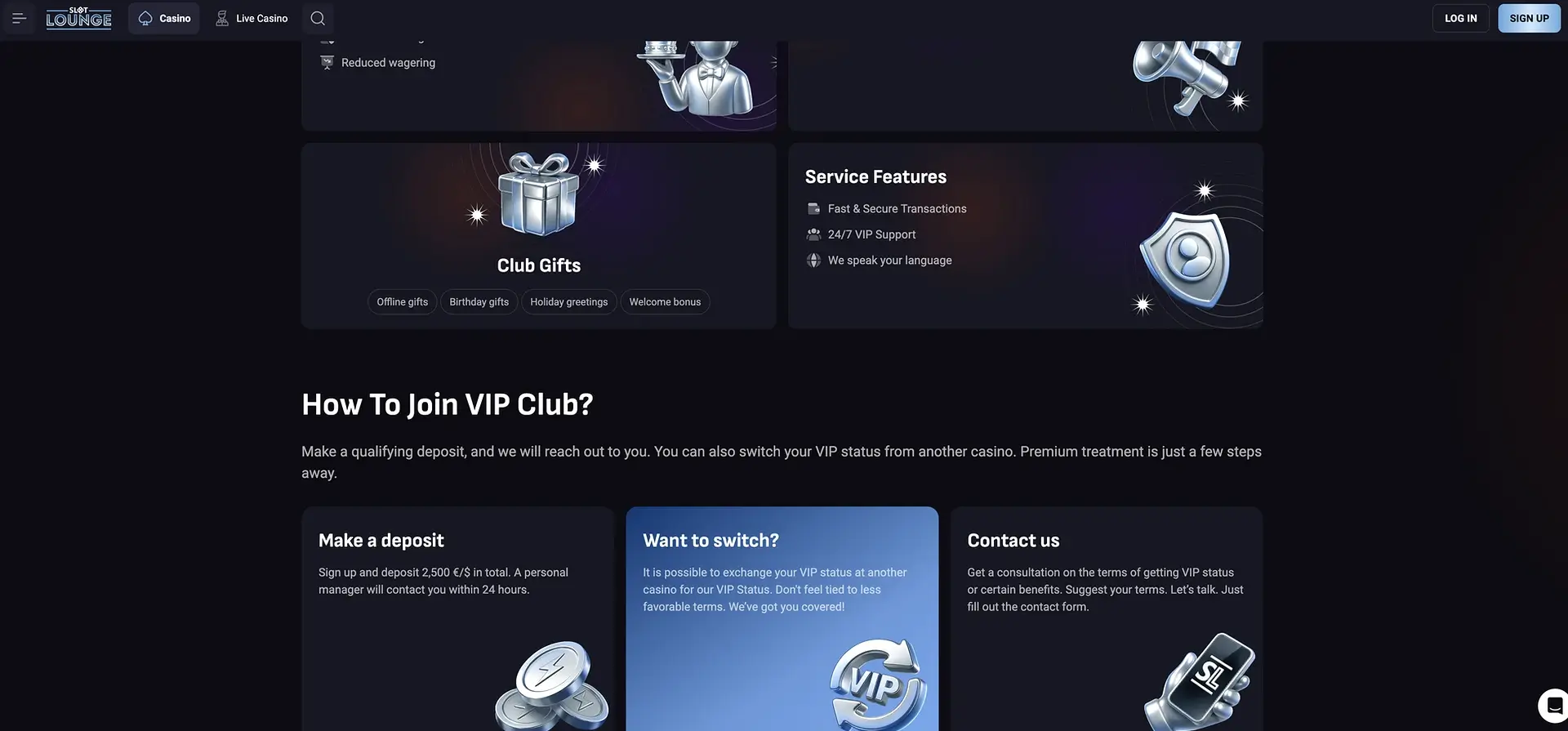 How to join the Slotlounge VIP Club
